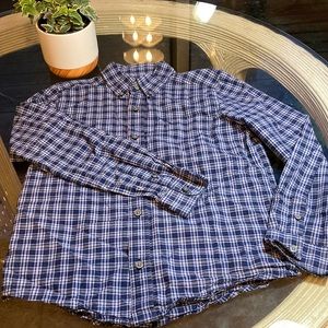The Childrens Place button down boys Large 10-12 blue shirt